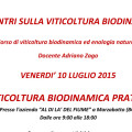 Luglio 2015: Corso di viticoltura biodinamica